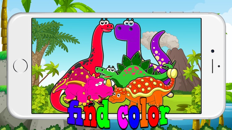 Dino Color Blind Test or Matching For Little Kids