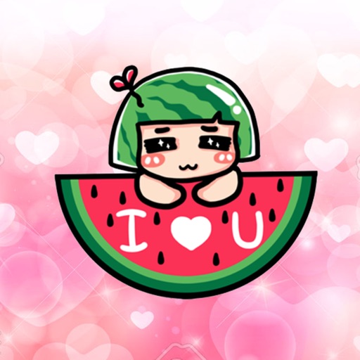 Watermelon Girl stickers pack icon