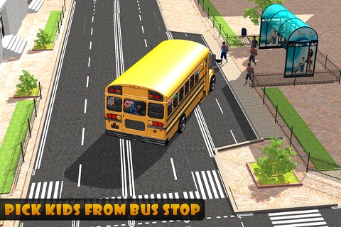 School Bus Driver – City Drive to Pick & Drop Kids screenshot 3