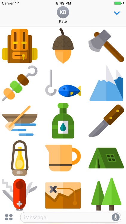 Hiking Stickers - Great Outdoor Emoji Add-on