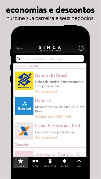 SINCA Clube de Vantagens