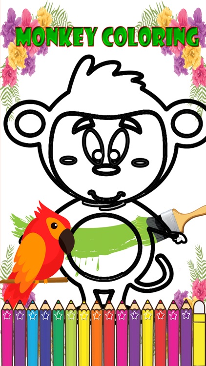 Monkey Coloring For Kids learning Second Edition