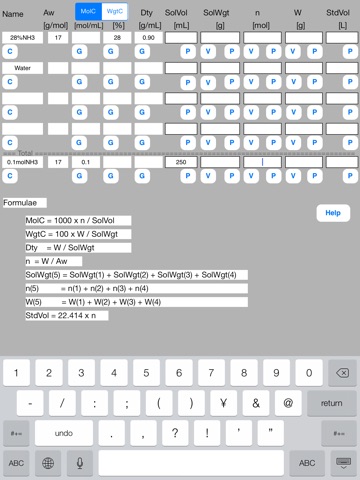 Solution Mol Calculator screenshot 2