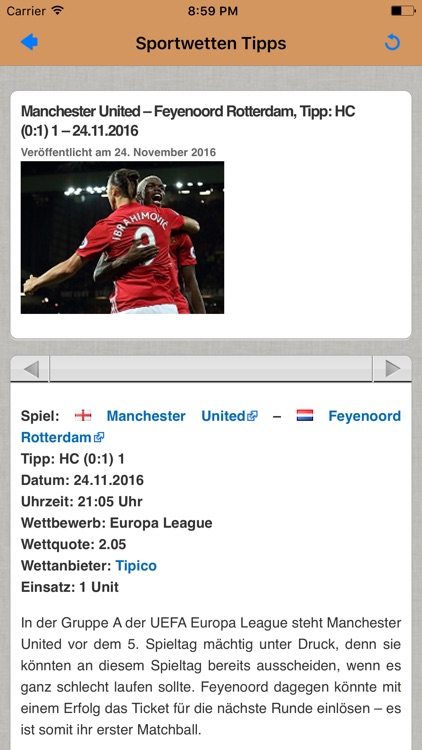 Sportwetten Tipps der Wettbasis screenshot-3