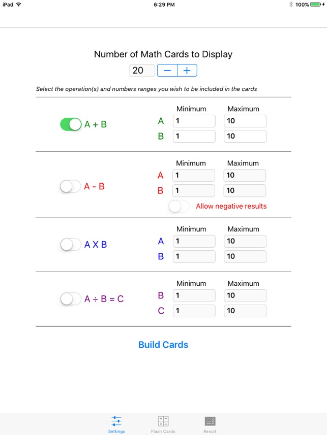 Math Cards Unlimited(圖1)-速報App