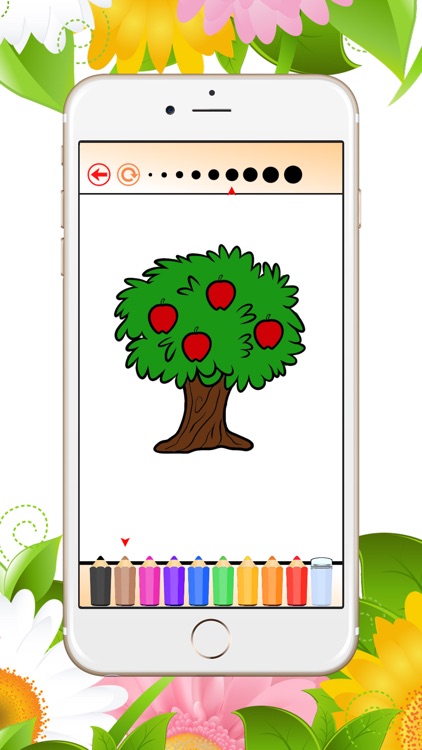 Coloring Book Folwer, Tree: Learn to draw & Paint