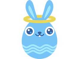 Up your texting game with playful animated stickers of Cute Bunny Egg Sticker and add on accessories