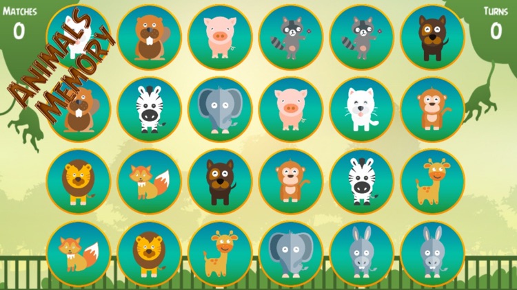 Animals Memory Matching Game - Farm Story