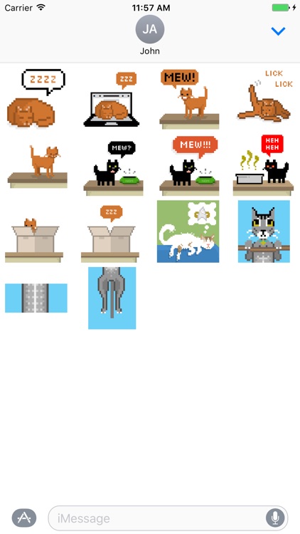 Pixel Cat Stickers