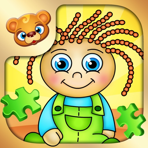 123 Kids Fun PUZZLE GREEN - Top Slide Puzzle Games icon