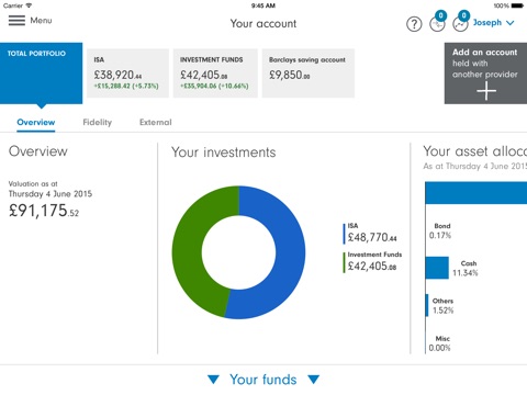 Fidelity for iPad screenshot 4