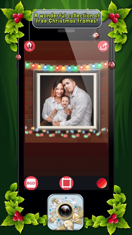 Christmas Photo Frames Edit.or with Xmas Sticker.s