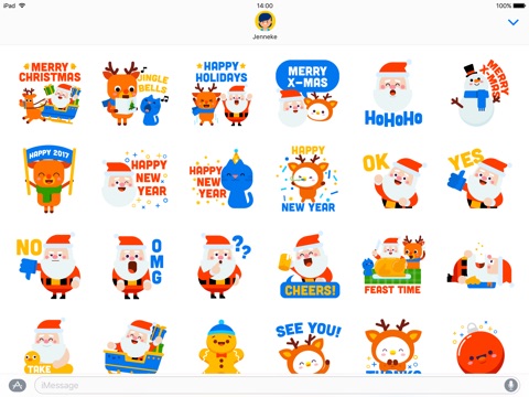 Bum Santa Christmas Stickers screenshot 2