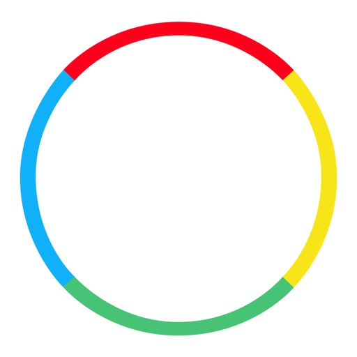 Rainbow circle- Flip the color and dive to win. Rolling sky type game. ball bounce up and up Icon