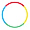 Rainbow circle- Flip the color and dive to win. Rolling sky type game. ball bounce up and up