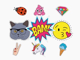 Over 300 witty unique pop art stickers to express yourself in a very unique bold way