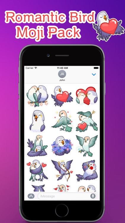 Love Birds Emoji Stickers - for iMessage