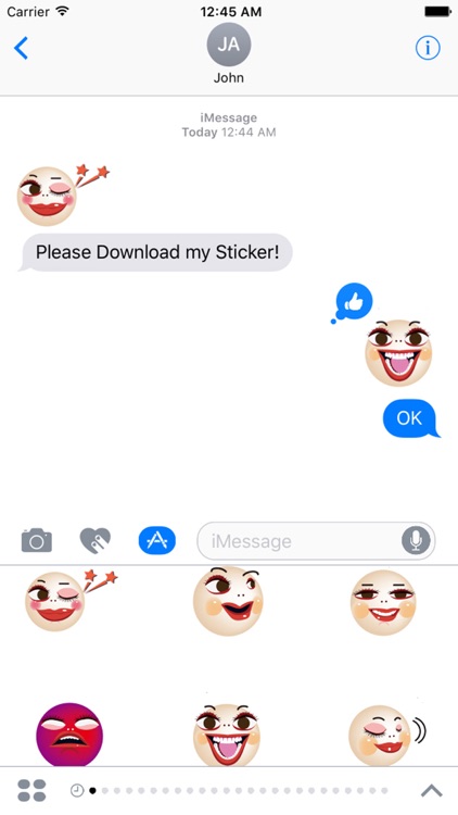 Funny Circle Face Stickers Pack