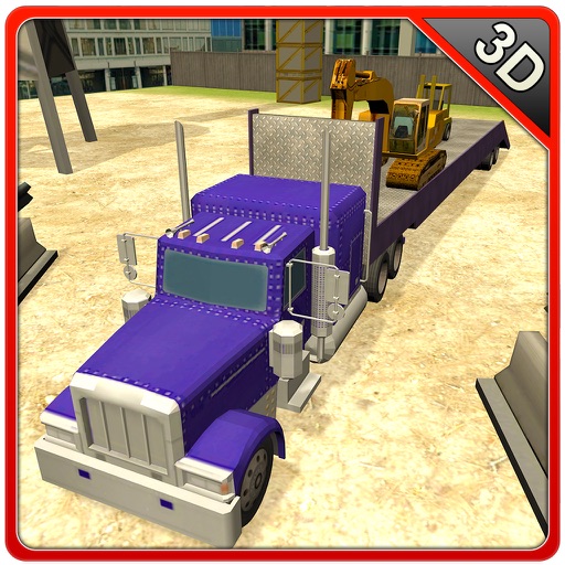 Construction Vehicle Transporter – Truck driving Icon