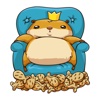 Fluffy the hamster king iMessage stickers