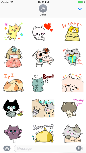 Funny Cat Stickers Pack for iMessage