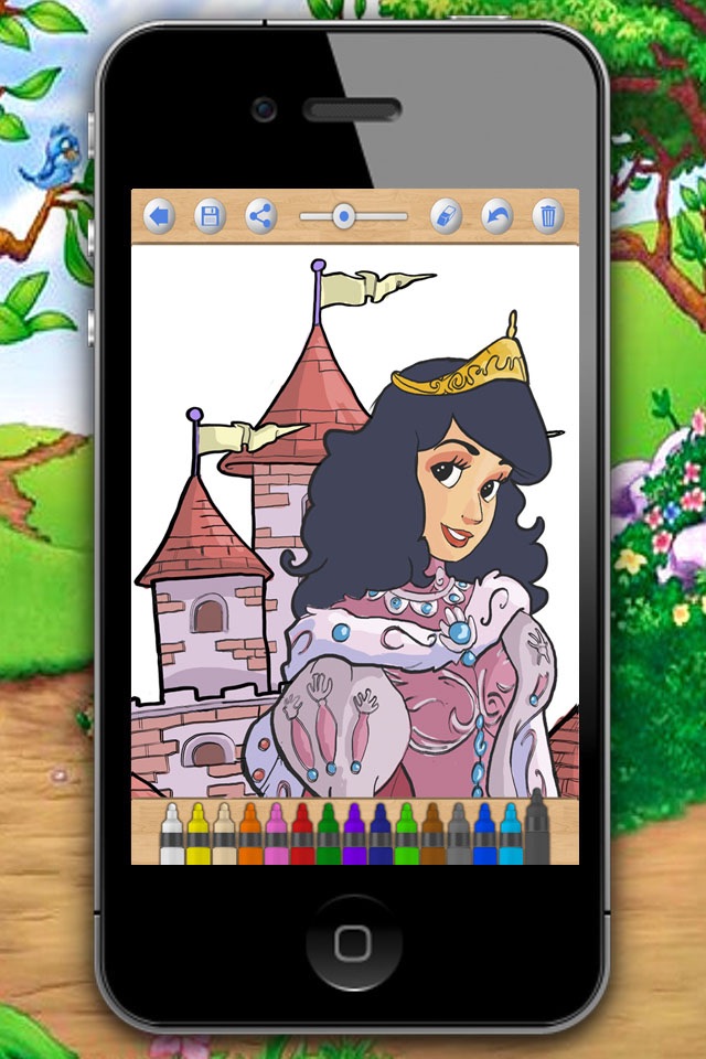 Paint and color Princesses – coloring book screenshot 2