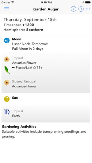 Garden Augur - Moon Calendar