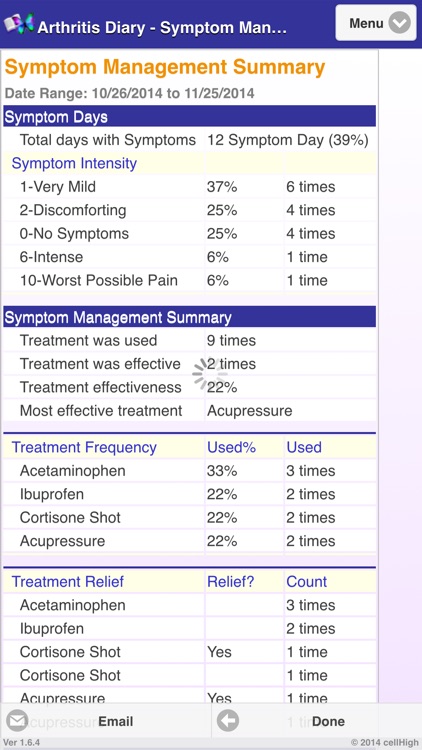 Arthritis Diary screenshot-3