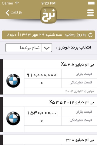 Nerkh - نرخ ارز - قيمت طلا و خودرو در بازار ايران screenshot 4