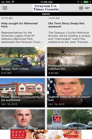 The Grayson County News Gazette screenshot 2