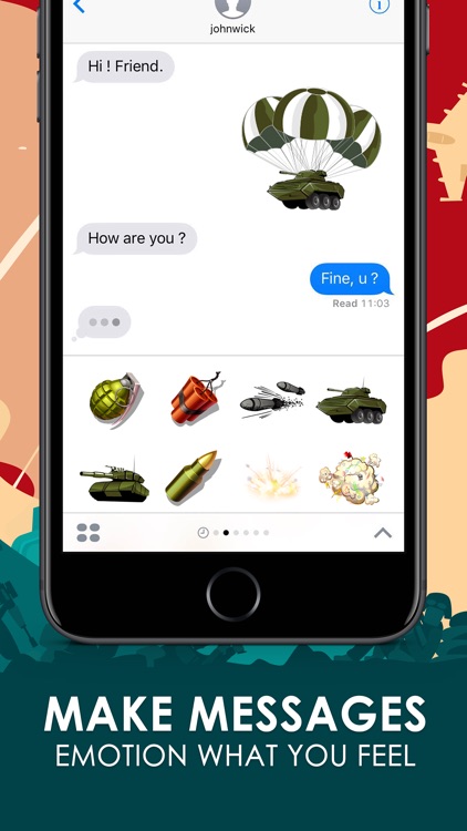 World Wars Emoji Stickers Keyboard Themes ChatStic