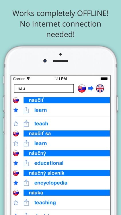 Offline English Slovak Dictionary with Voice