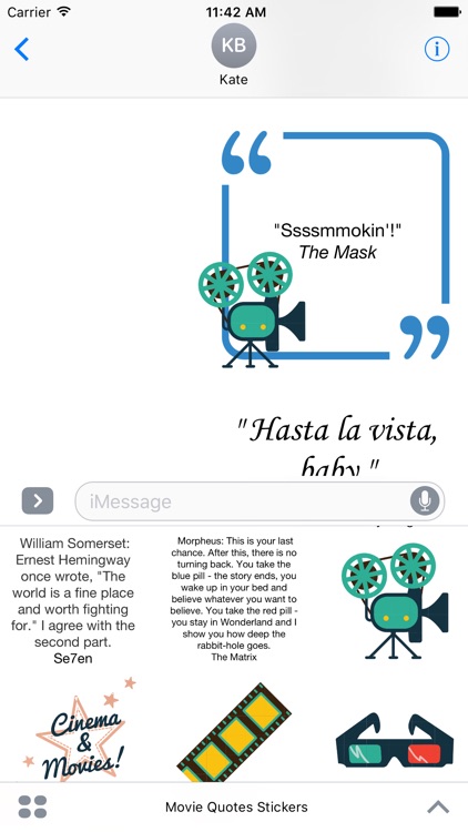 Movie Quotes Stickers For iMessage