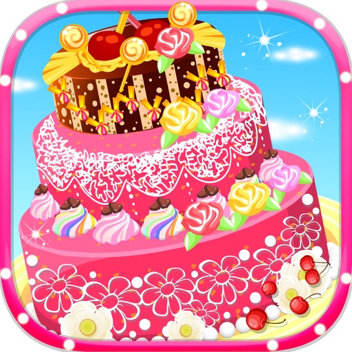 玫瑰婚礼蛋糕 - 甜品设计食谱儿童游戏免费 icon