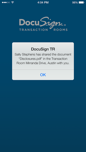 Docusign Transaction Rooms On The App Store