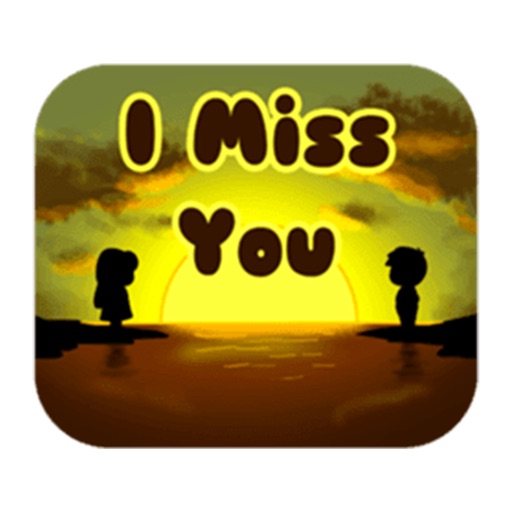 I Miss You Couple Stickers icon