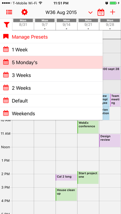 Week Calendar Pro Screenshot 2