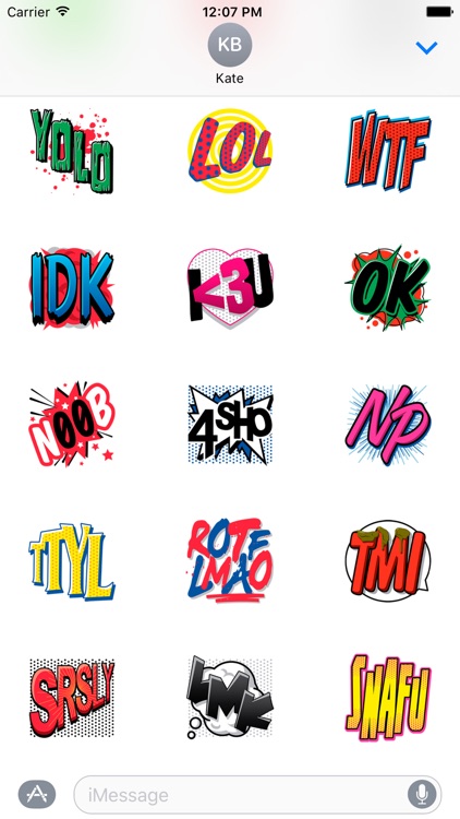 Cute Text Stickers