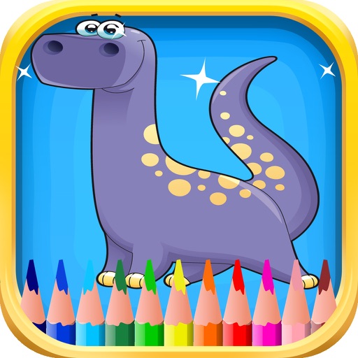 Dinosaur Coloring For Kids - Dinosaurs Coloring Icon