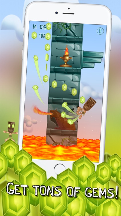 Tappy Tiki - Endless Tower Climber Arcade!   –   Will you face the challenge and escape from the volcano's lava? screenshot-3