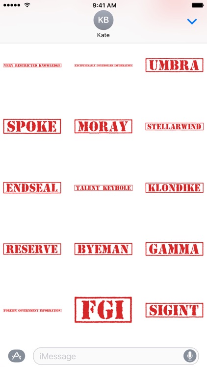 Top Secret Classification Stickers