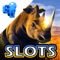 Rhino Gold is an African themed, 5x4 Video Slot Game featuring bet-able reels that allows over 1000 ways to pay