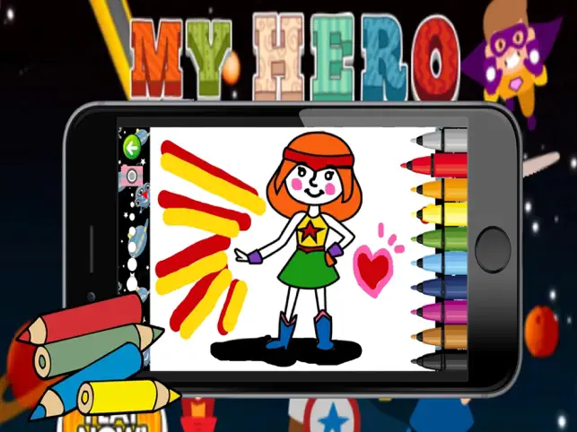 Billede 3 Super Power Girls Mom&Dad Family coloring book fun starter game iphone