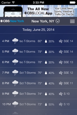 CBS New York Weather screenshot 4
