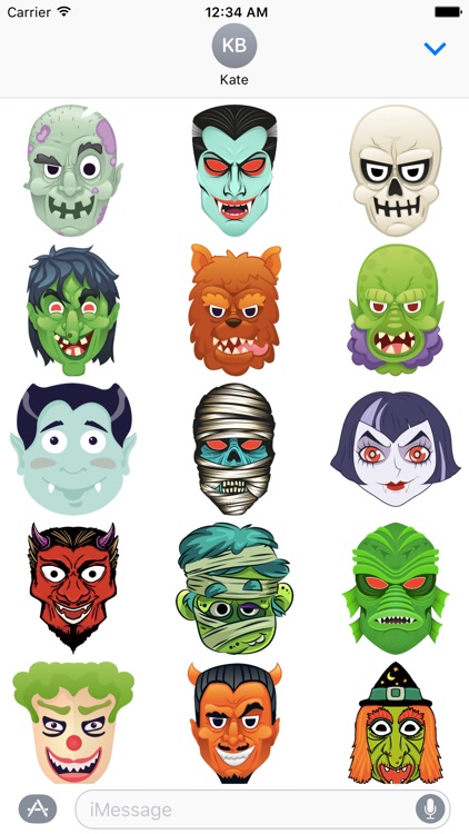 Halloween Mask Sticker