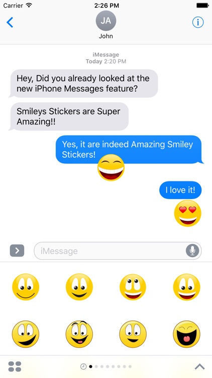 Happy Smilies "Big Smile Stickers" for iMessage