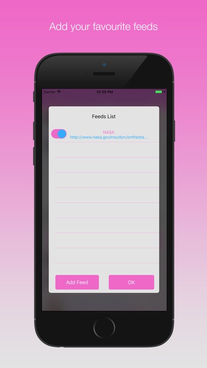 News RSS: Set newsfeed, share with friends