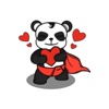 Panda Super Man Sticker