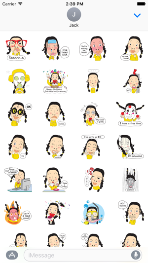 Ugly Girl Stickers Lovely for iMessage(圖2)-速報App