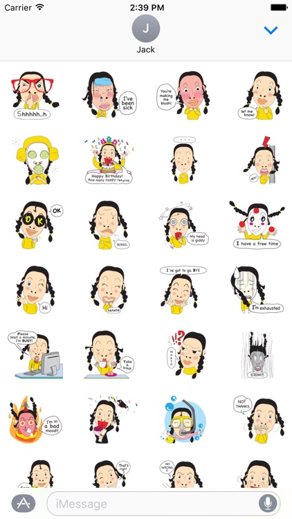 Ugly Girl Stickers Lovely for iMessage